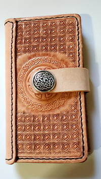 Image 2 of Custom Hand Tooled Leather Smartphone smart phone case. Made to fit any phone. 