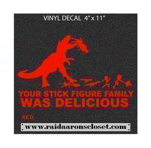 Image of Stick Figure Family Dino Lunch Vinyl Decal