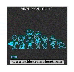 Image of Stick Figure Family Vinyl Decal Set 2