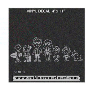Image of Stick Figure Family Vinyl Decal Set 2