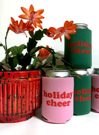 Image 1 of Holiday Cheer- screen-printed can cooler
