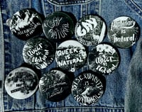 Image 1 of LGBTQA is Natural Buttons - Black & White