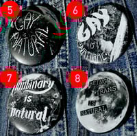 Image 3 of LGBTQA is Natural Buttons - Black & White