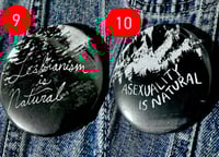 Image 4 of LGBTQA is Natural Buttons - Black & White