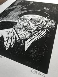 Image 3 of Augustus John. Hand Made. Original A4 linocut print. Limited and Signed. Art.