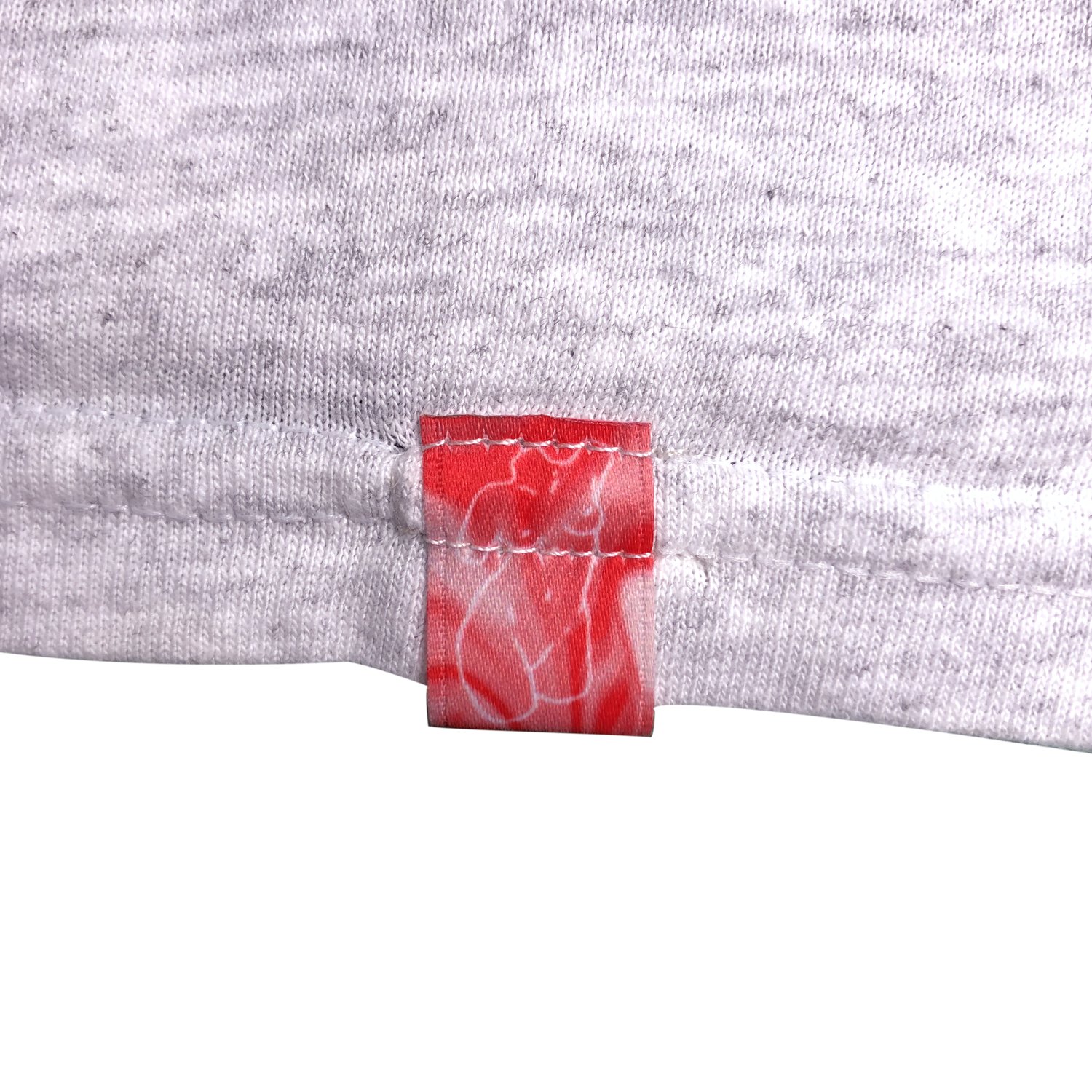 Image of Tee-shirt Gris Marbre Rouge