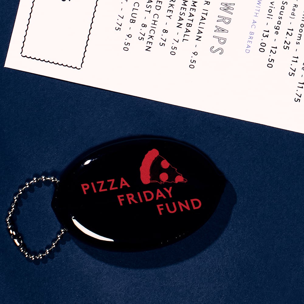 Image of PIZZA FRIDAY FUND CHANGE PURSE