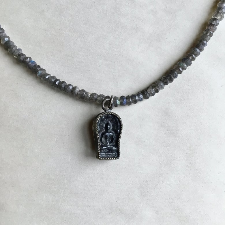 Image of Labradorite and Buddha necklace