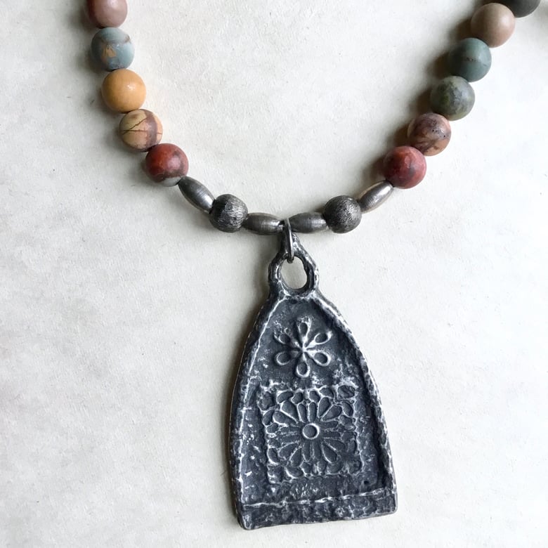Image of Jasper and Pewter necklace