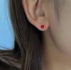 Sweet red heart earring