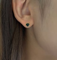 Image 2 of Sweet black heart earring