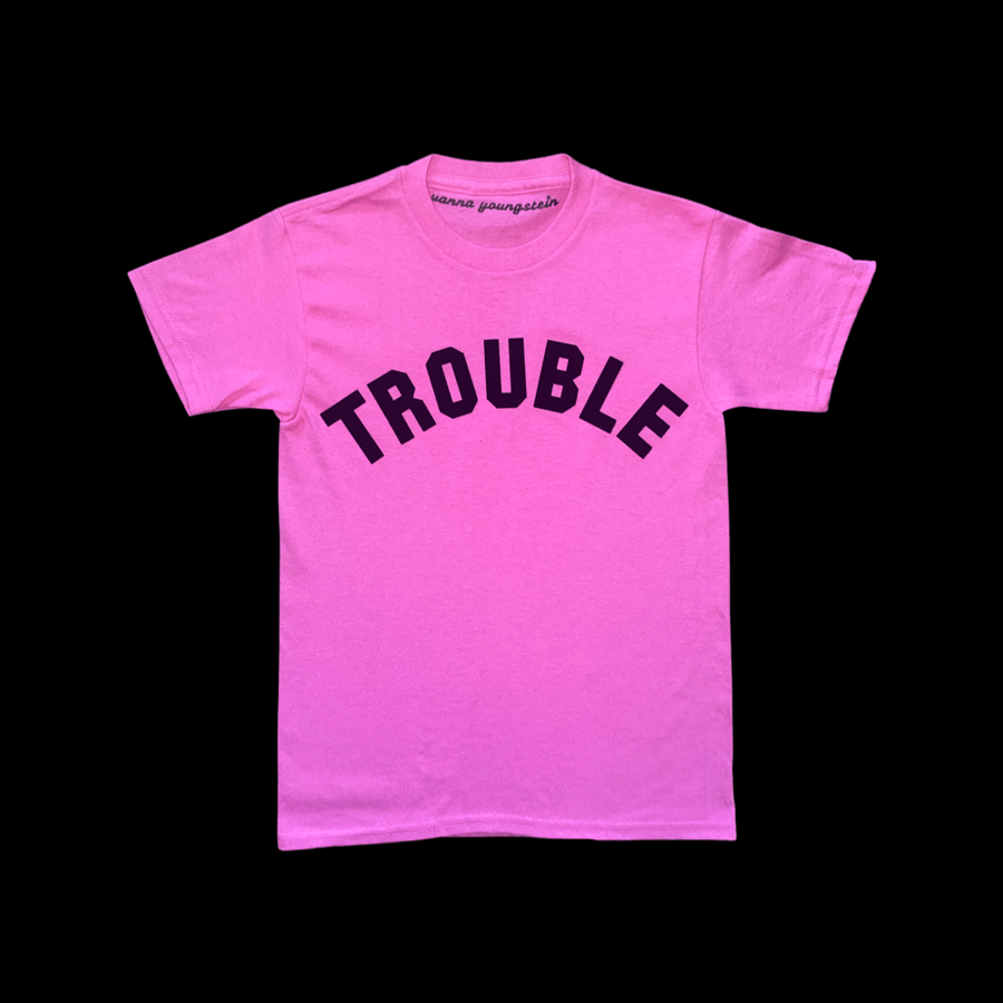 Image of TROUBLE TEE BRIGHT PINK RESTOCK 🩷🥇