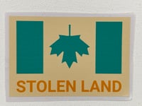 Stolen Land retro sticker