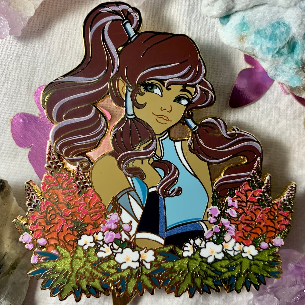 Blue Flower Pin
