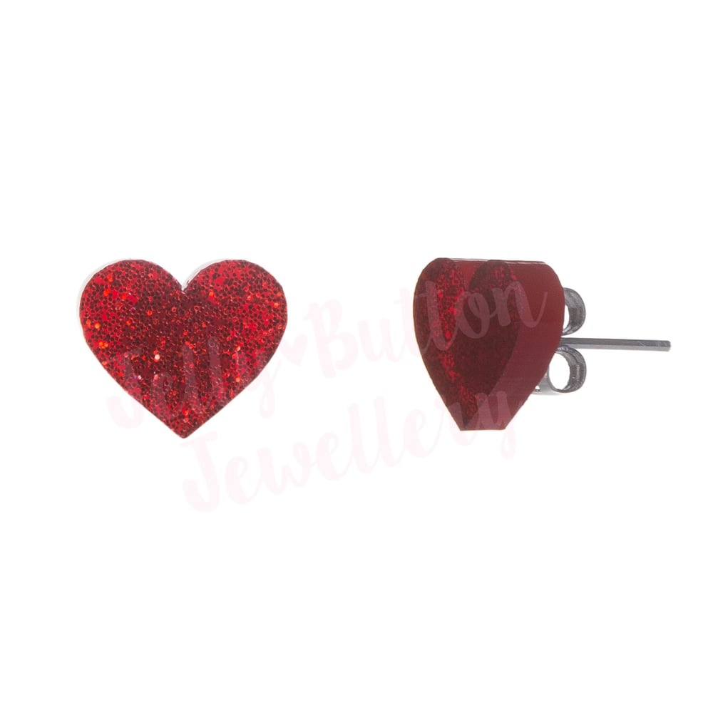 Image of Tiny Heart Acrylic Earrings