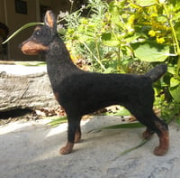 Image 2 of Needle felted Doberman Pinscher