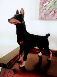 Image 3 of Needle felted Doberman Pinscher