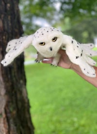 Image 2 of Needle felted Snowy Owl- in flight