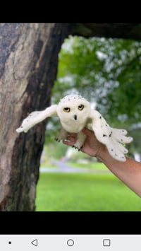 Image 3 of Needle felted Snowy Owl- in flight