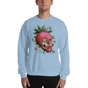 Image of Strawberry Skull Unisex Fleece Pullover **LIMITED EDITION**