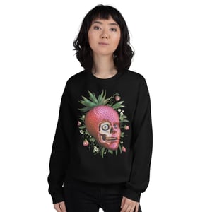 Image of Strawberry Skull Unisex Fleece Pullover **LIMITED EDITION**