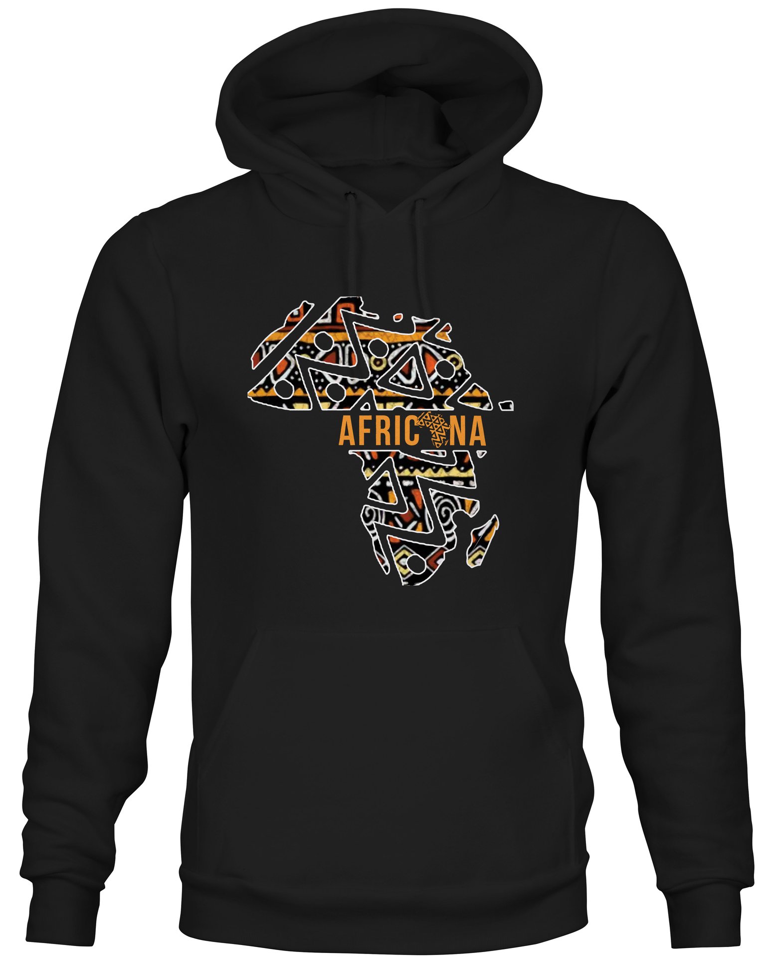 Image of Africana map hoodie black