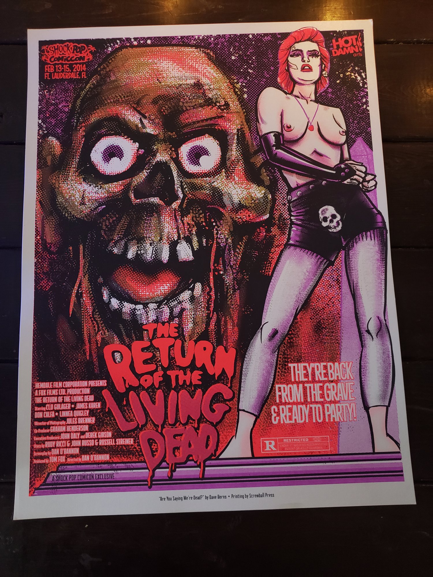 Return of the Living Dead Screenprinted Movoe Poster