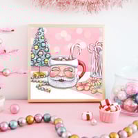 Image 2 of Santa mug  8 x 8 print (White)