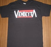 Image of Vendetta Logo On A Plain Black Tee