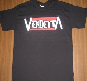 Image of Vendetta Logo On A Plain Black Tee