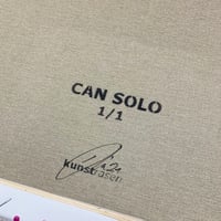 Image 5 of "Can Solo" Unique 1/1 (magenta) on 60x60cm Deep Edge Canvas