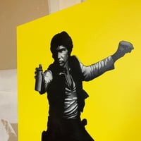 Image 4 of "Can Solo" Unique 1/1 (citrus) on 60x60cm Deep Edge Canvas