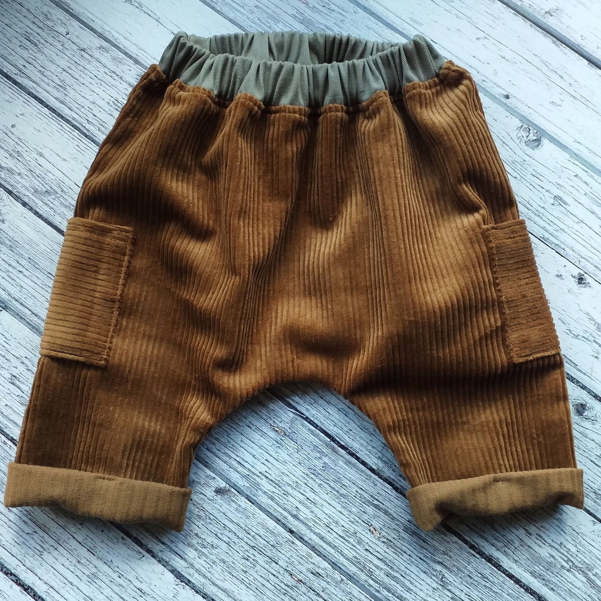 Image of Cool Kid Harem Trousers- Brown Corduroy 