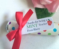 Image 1 of Personalised teacher gift, teacher mints, thank you teacher gift