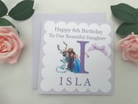 Image 3 of Personalised Frozen 2 Birthday Card, Any age/relationship