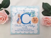 Image 4 of Personalised  Peter Rabbit Christening Card, Any relationship