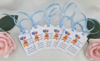 Image 1 of Personalised Winnie the Pooh Favour Tags, Winnie the Pooh Theme, Winnie the Pooh Tags, Winnie Party