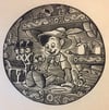 Pinocchio Block Print