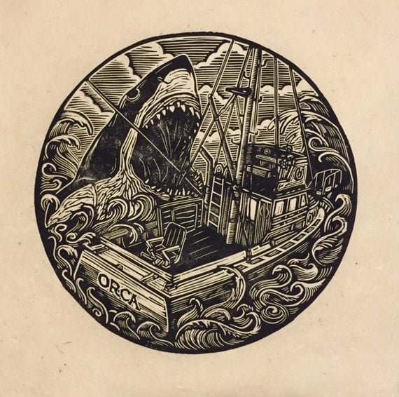 Jaws Block Print