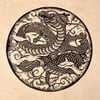 Shenron Block Print