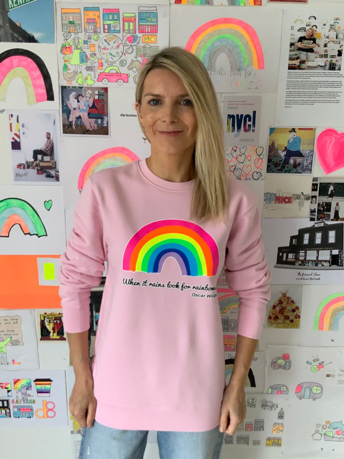 Image of Pink Rainbow Sweatshirt
