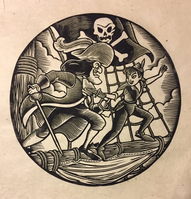 Peter Pan Block Print