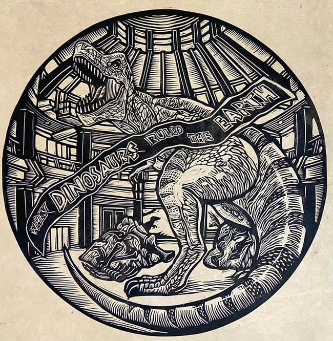 Jurassic Park Block Print