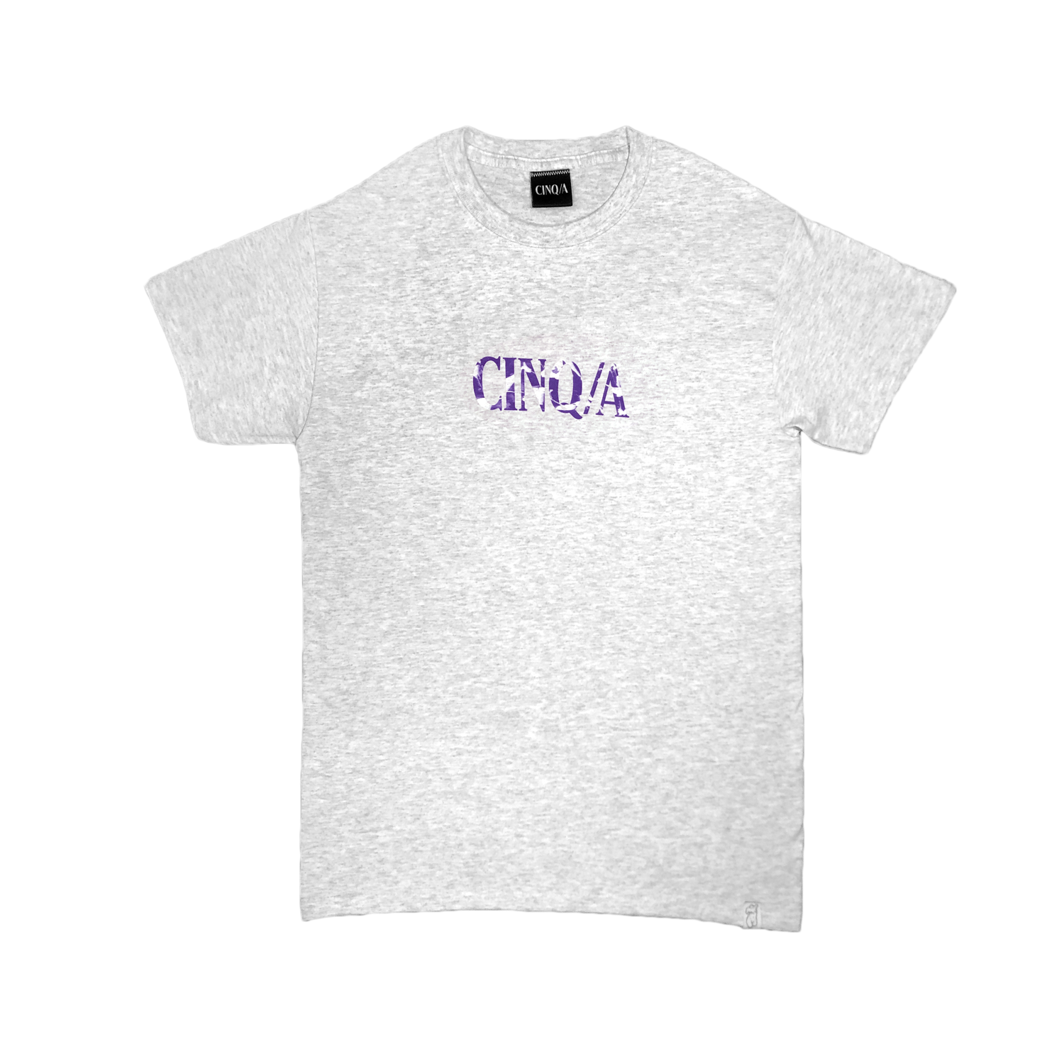 Image of Tee-shirt Gris Marbre Violet 