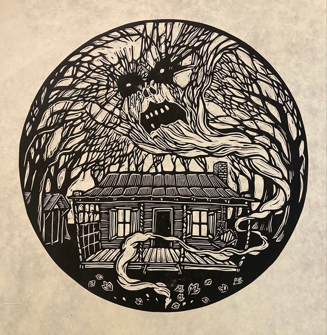 Evil Dead Block Print