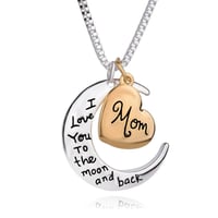 Image 1 of I Love You to The Moon and Back Pendant Necklace