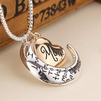 Image 2 of I Love You to The Moon and Back Pendant Necklace