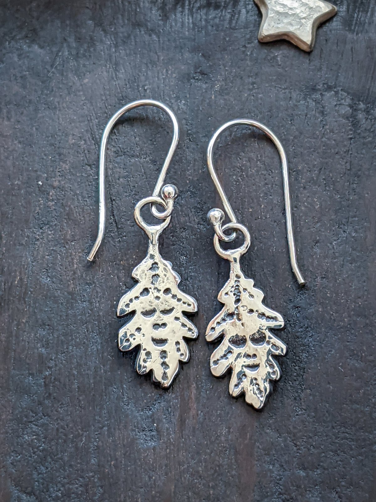 Old Oak Spirits recycled silver earrings
