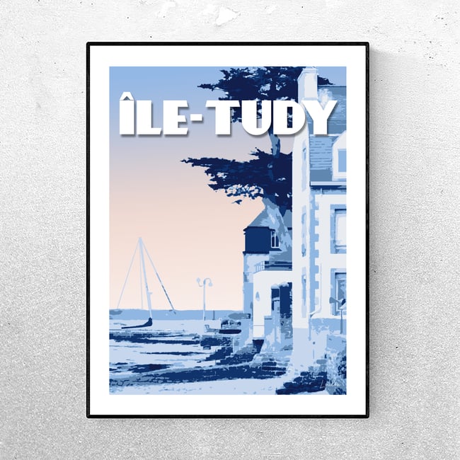 Affiche Île-Tudy - Le port - 2 versions