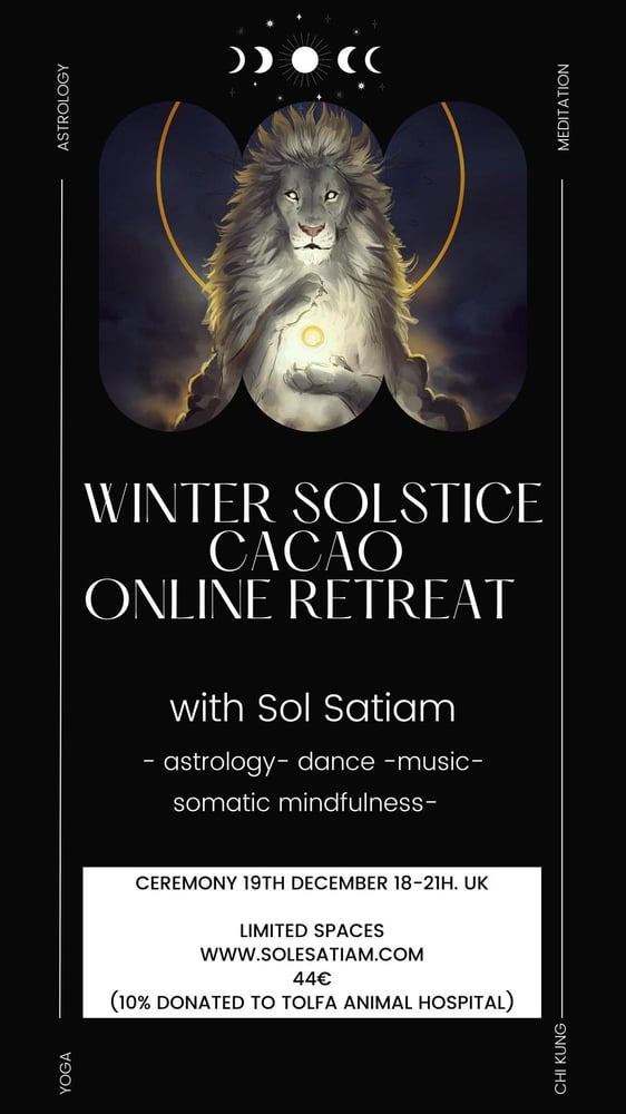 Image of Winter Solstice Cacao Online Retreat 19th December 18-21h. UK time